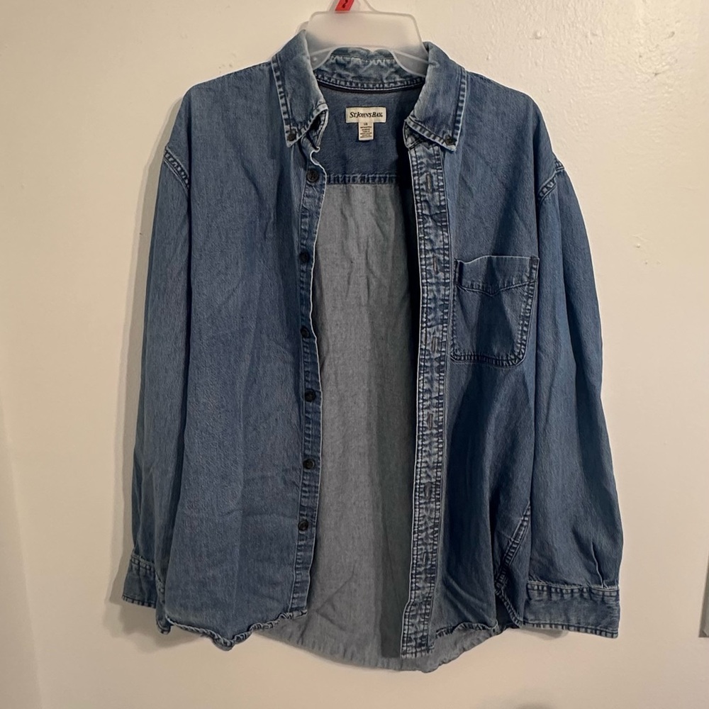 St. John's Bay Light Blue Denim Shirt Jacket